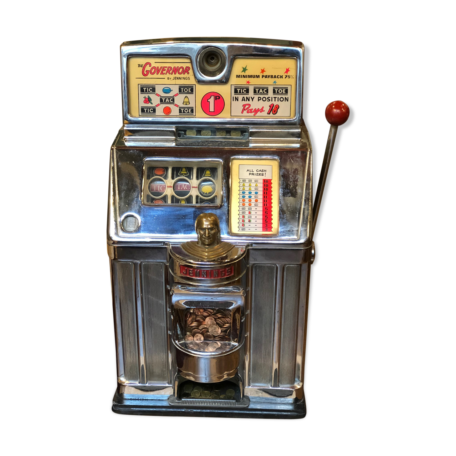 Jennings slot machine at Indian head