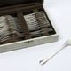 12 dessert forks Christofle Boréal by Luc Lanel, silver-plated metal