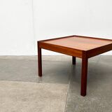 Mid-century teak and walnut side table, 1960s.