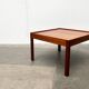 Mid-century teak and walnut side table, 1960s.
