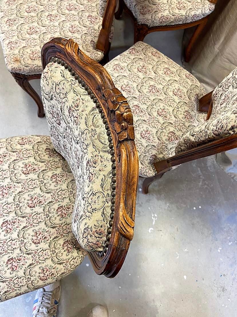 Set of 6 Louis XV style chairs