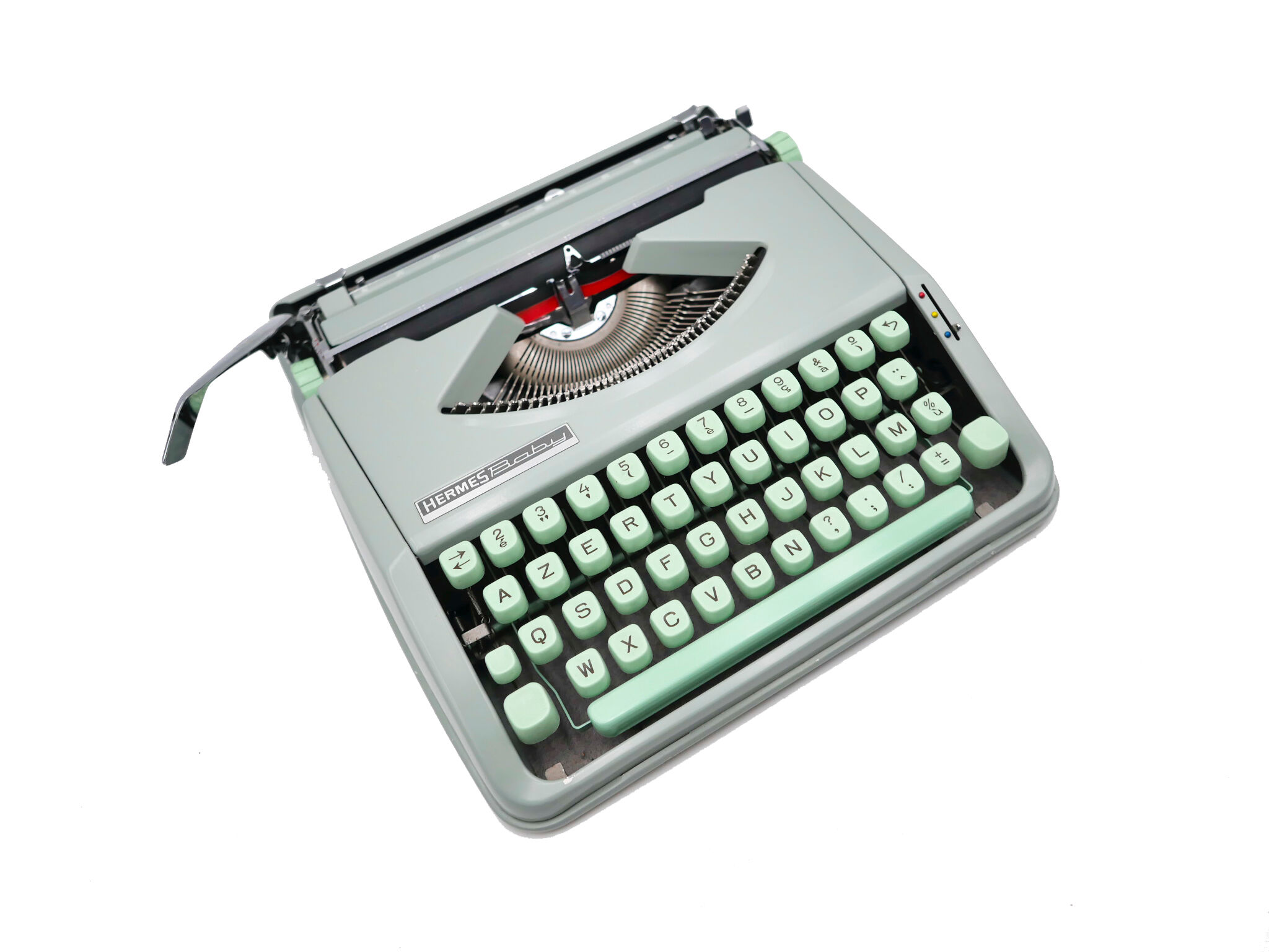 Typewriter Hermes baby green linden revised ribbon new