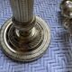 Pair of torch candle holders in chiseled gilded bronze XIXEME