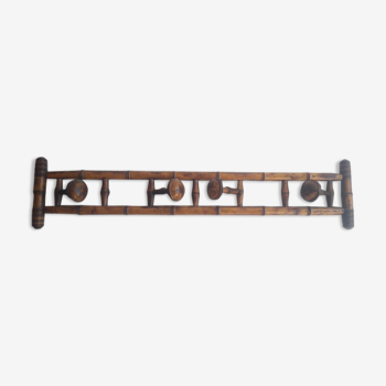 Hanging bamboo wall coat holder Napoleon III