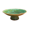 Small green glazed ceramic stand cup