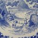 Round ceramic faience dish villeroy boch burgerland blue