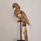 Decorative sculpture in solid brass representing a parrot, 1970s, Palm Beach/Hollywood Regency.