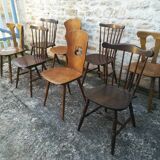 Mismatched bistro chairs