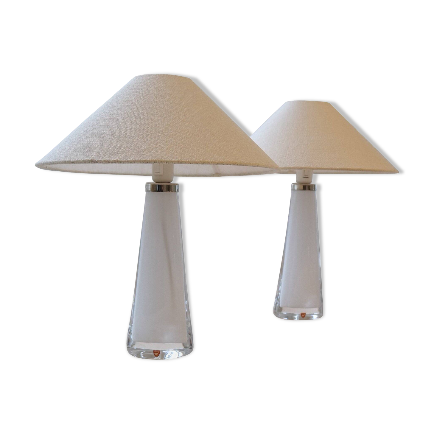 Mid-century table lamps by Carl Fagerlund for Orrefors Sweden RD, 1566