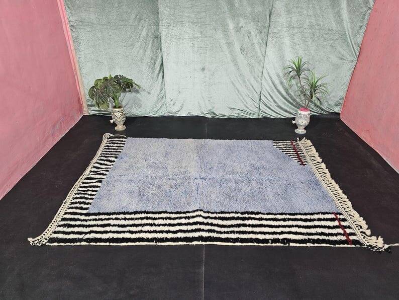 Tapis berbère en laine pure traditionnelle taille 200 x 300 cm
