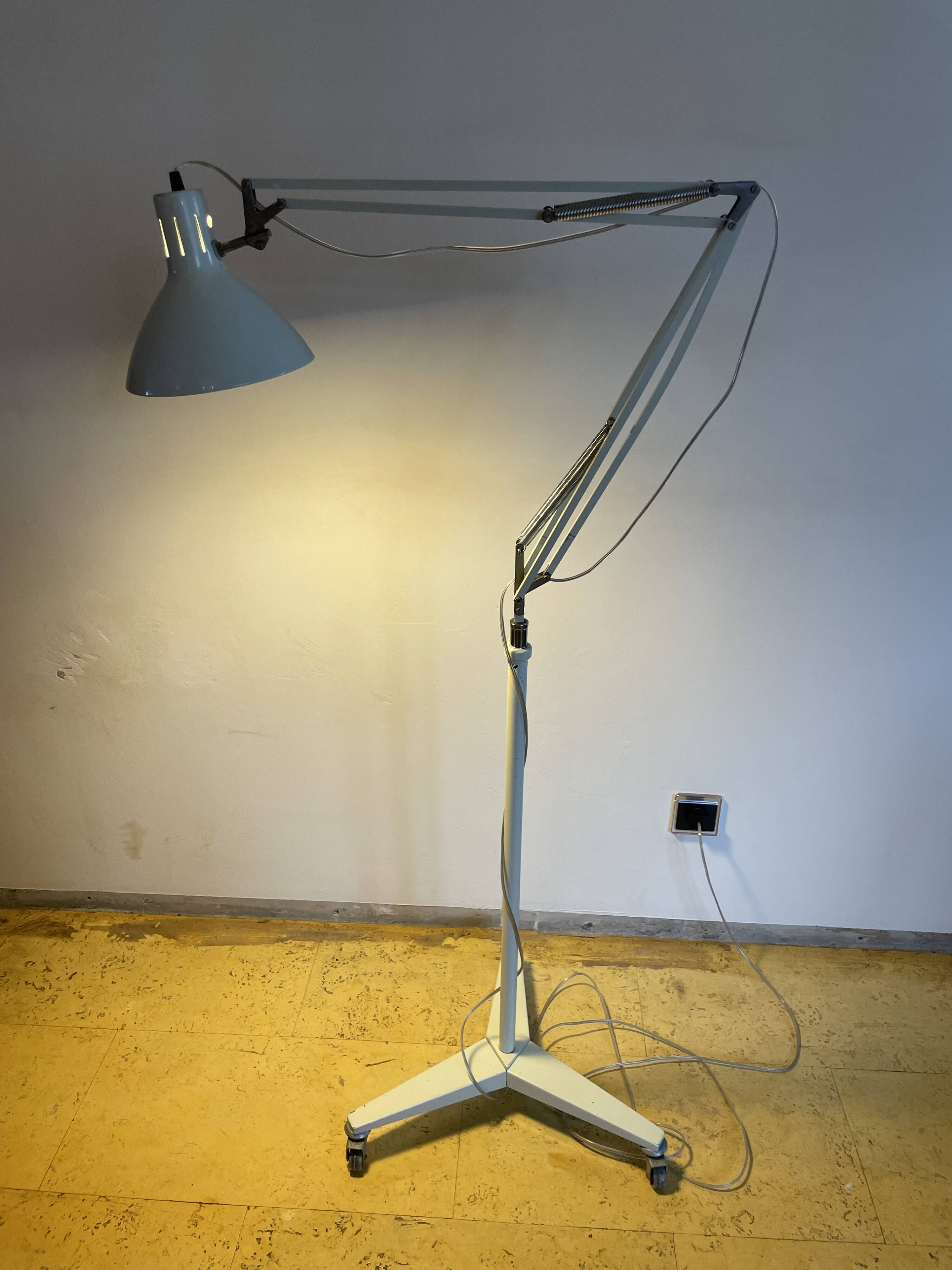 Adjustable and rollable standing light by H. Busquet for Hala Zeist