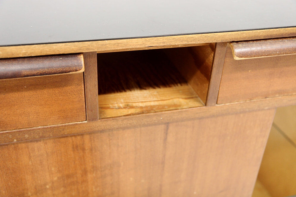 Mahogany trade counter, Sweden, 1950