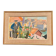 Swedish Original Oil on Canvas – "Figure Near a Flower Fence" by Carl Gunne – Signed – Vintage and Framed – 69.5 × 48 cm (27.4" × 18.9")