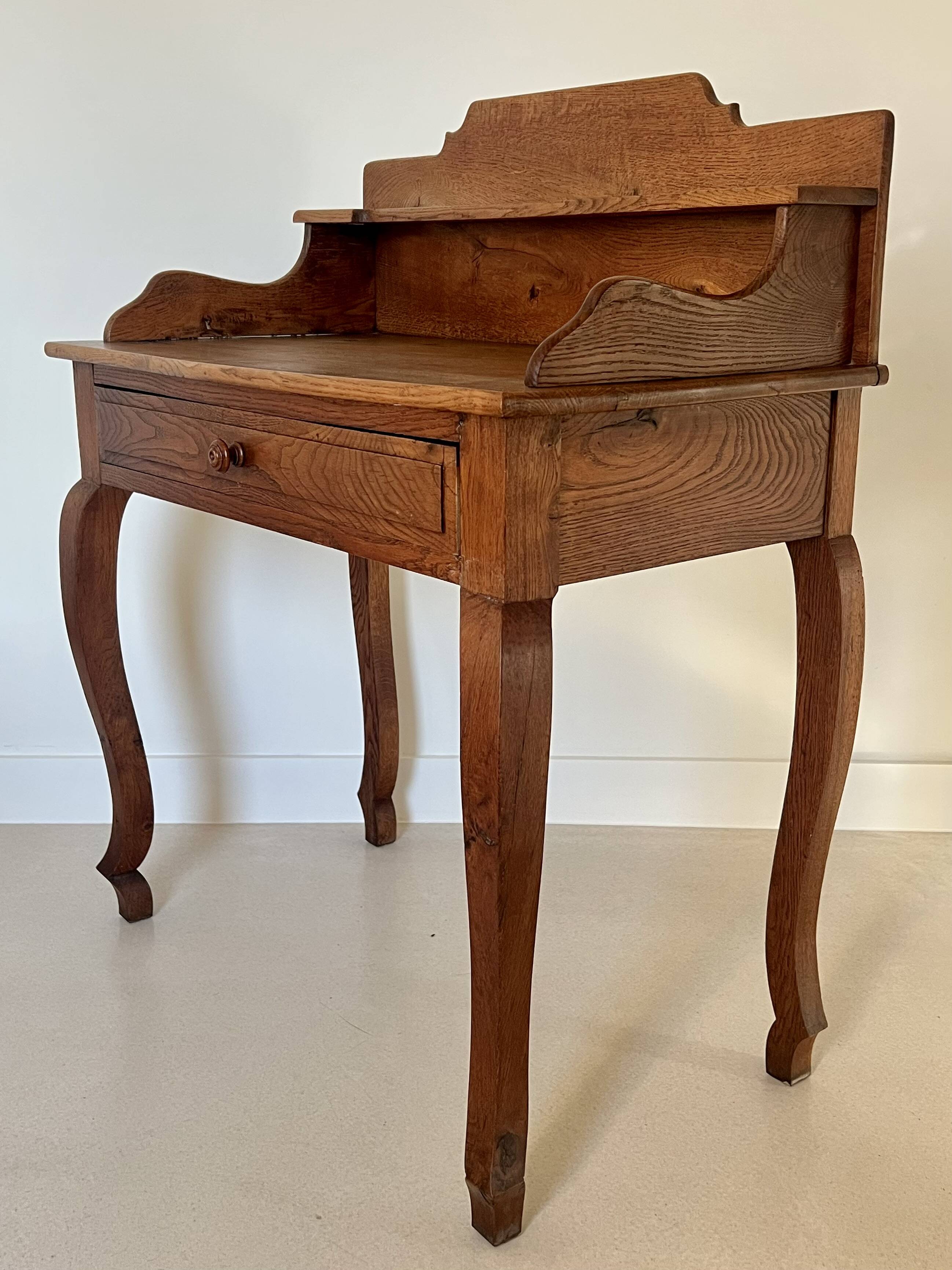 Oak desk in the Louis XV style.