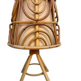 Set of 3 rattan lamps from the 1960s France