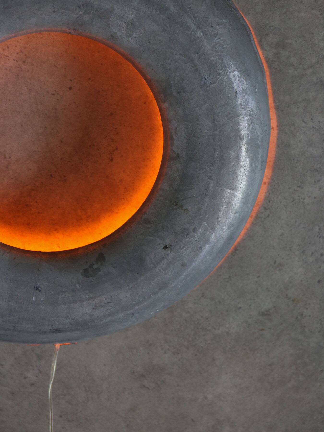 Vintage Italian Metal Donought Wall Lamp