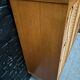 Vintage retro 1960s rattan and wood cabinet with desk section