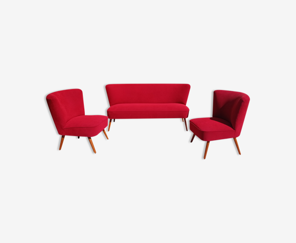 Ensemble canapé et fauteuils cocktail