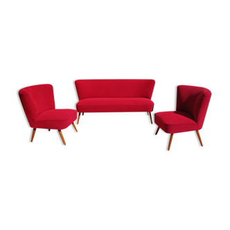 Ensemble canapé et fauteuils cocktail