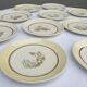Set 12 assiettes Gien 1960 jardins japonais variations en jaune mineur
