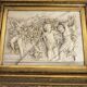 Marble high relief by François Duquesnoy "Putti, garlands and flowers" Paris, 1892