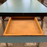Blue formica table