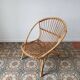 Trio de fauteuils rotin vintage