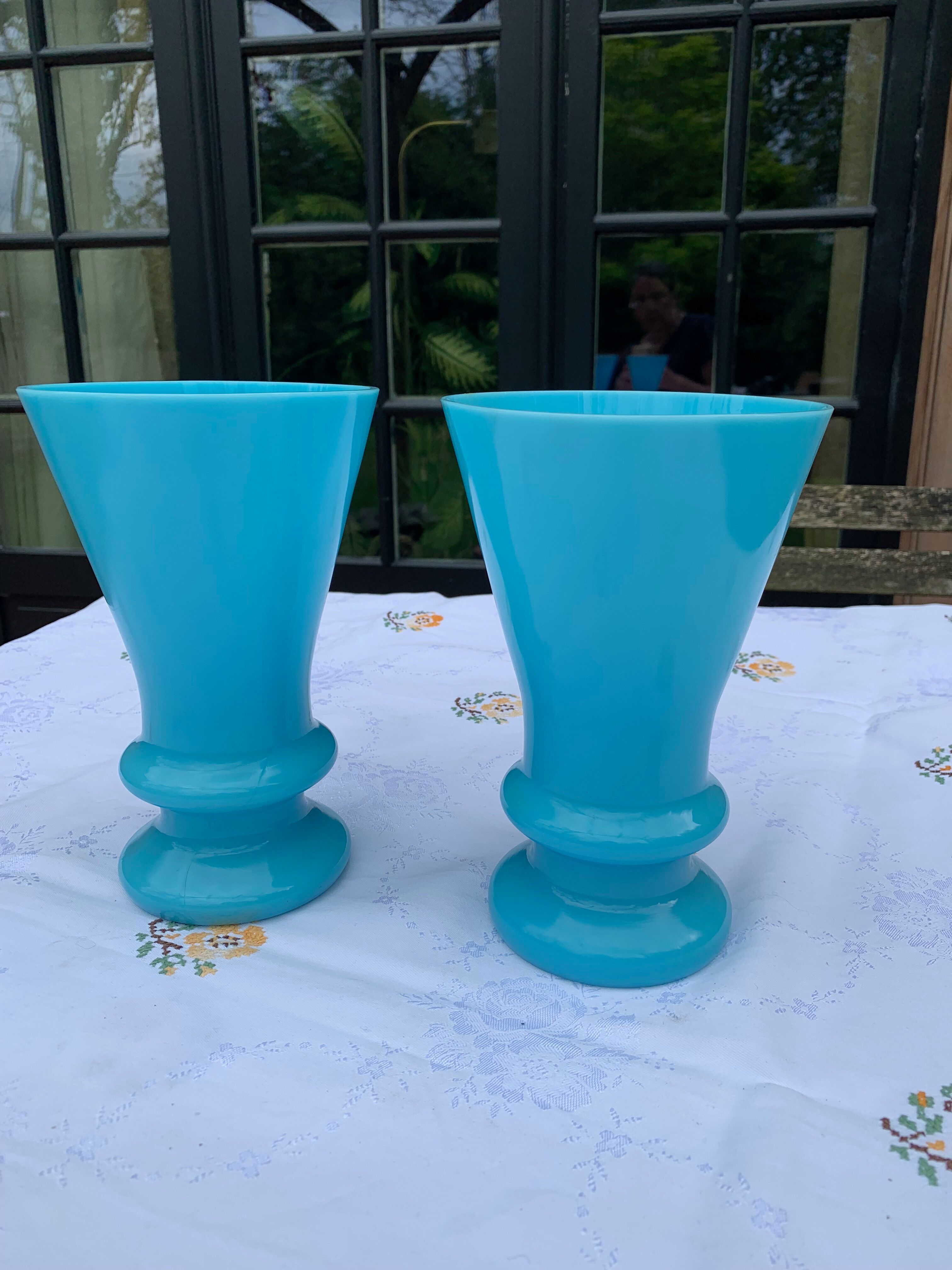 Pair of opaline vases