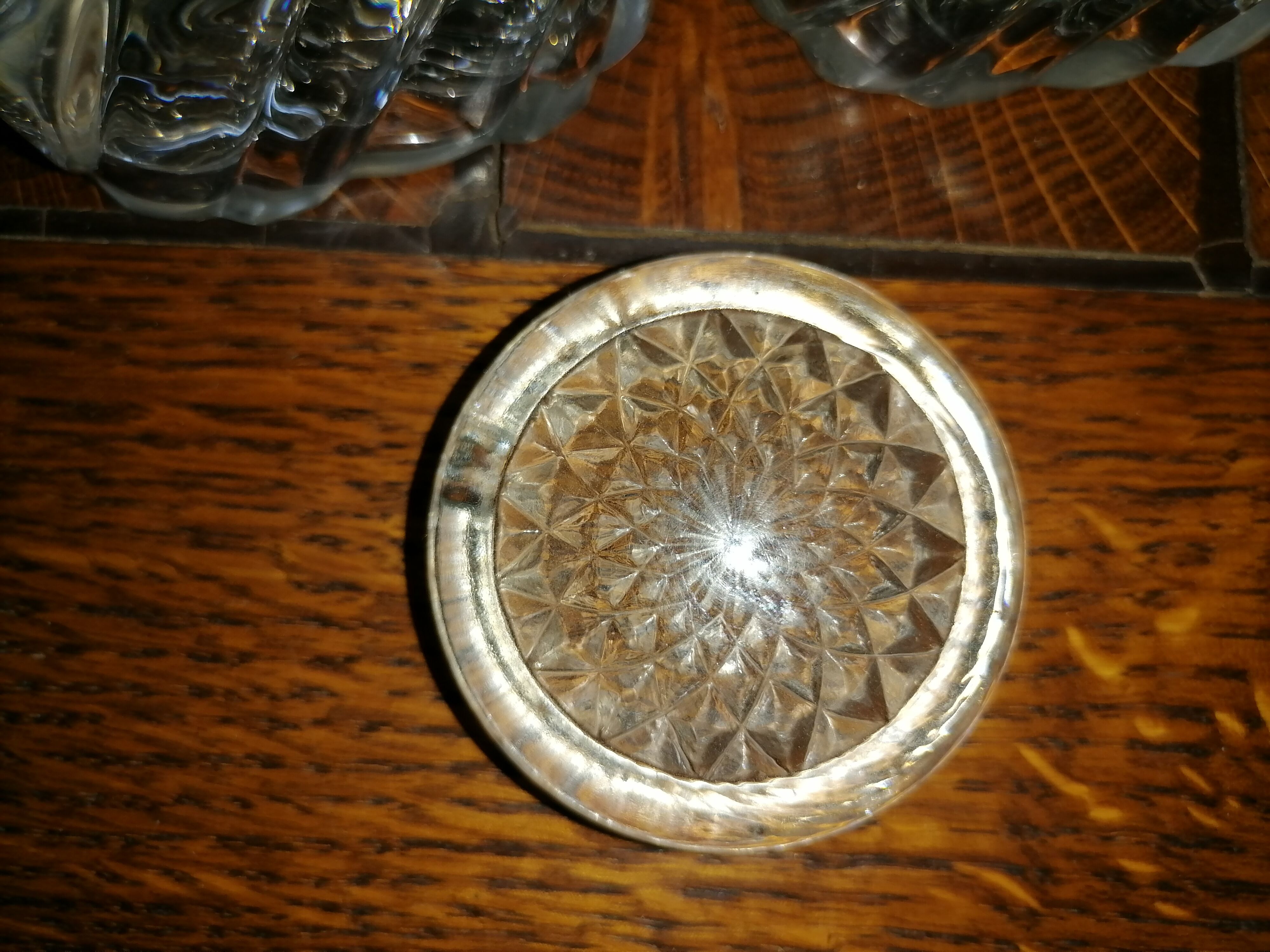 Paire d'encrier en verre
