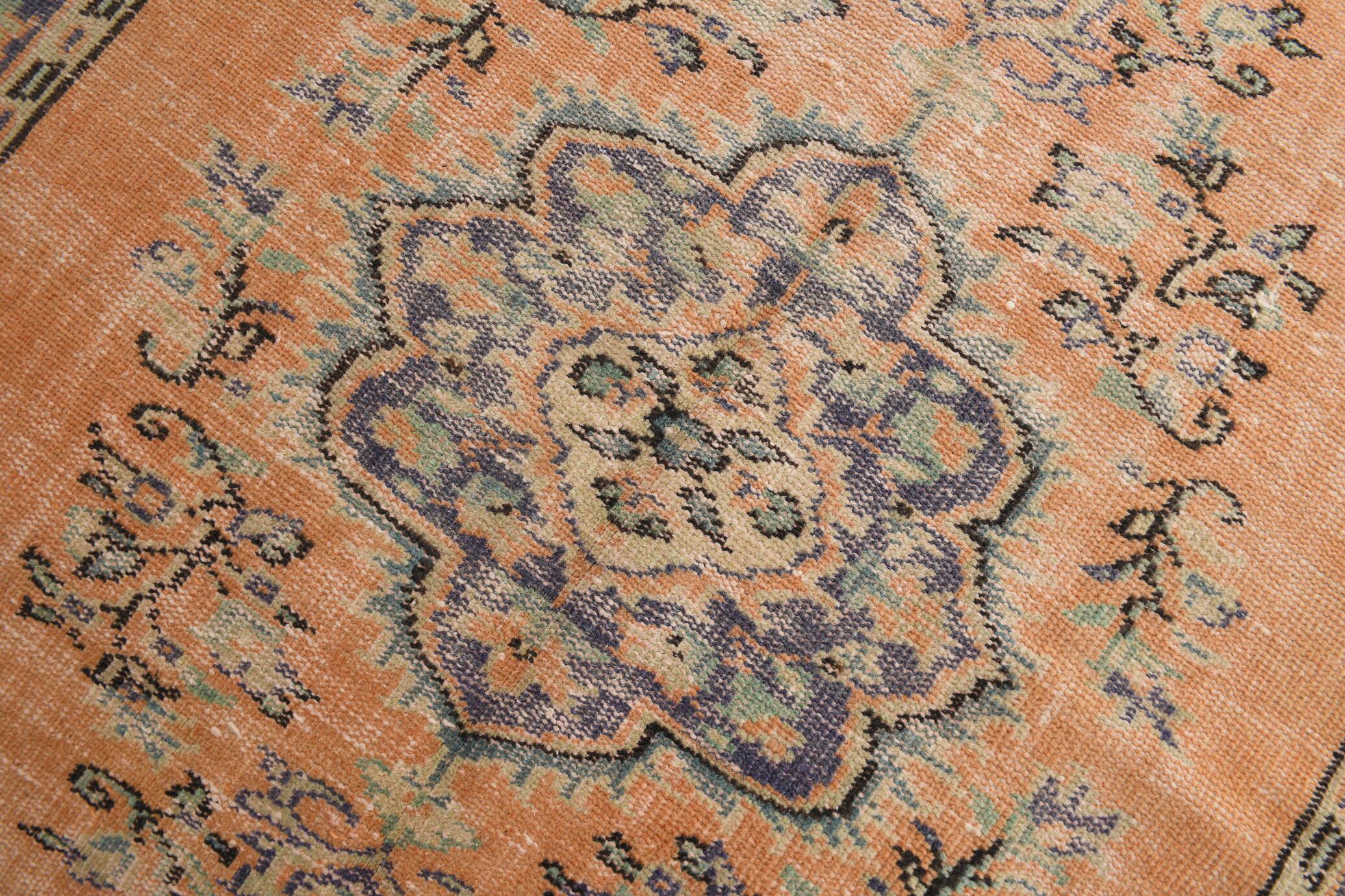 4x8 Pale Orange Classic Vintage Rug, 133x233Cm SK 2536