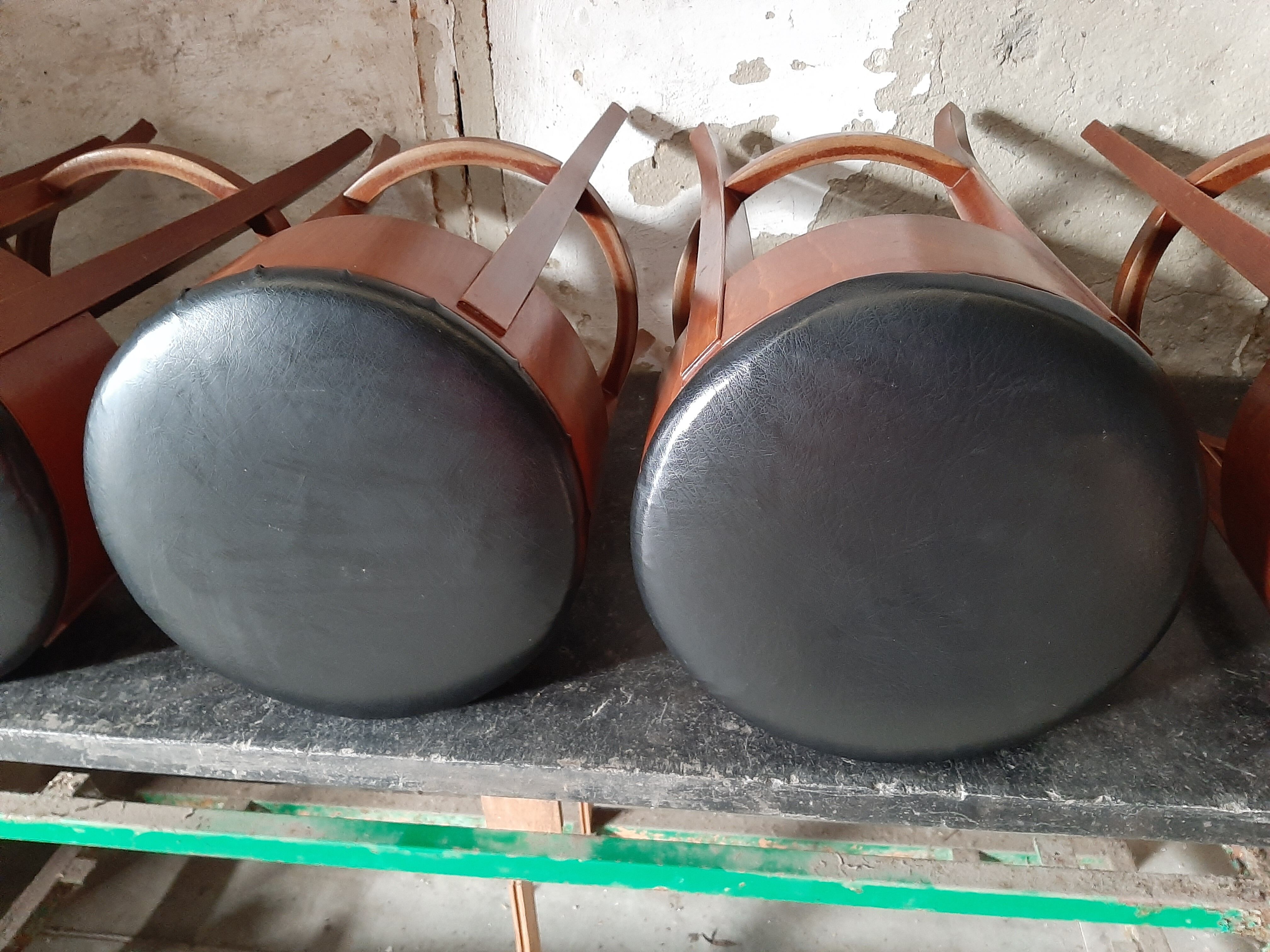 Lot of five old bistro stools