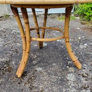 Vintage rattan garden furniture from the 1970s.