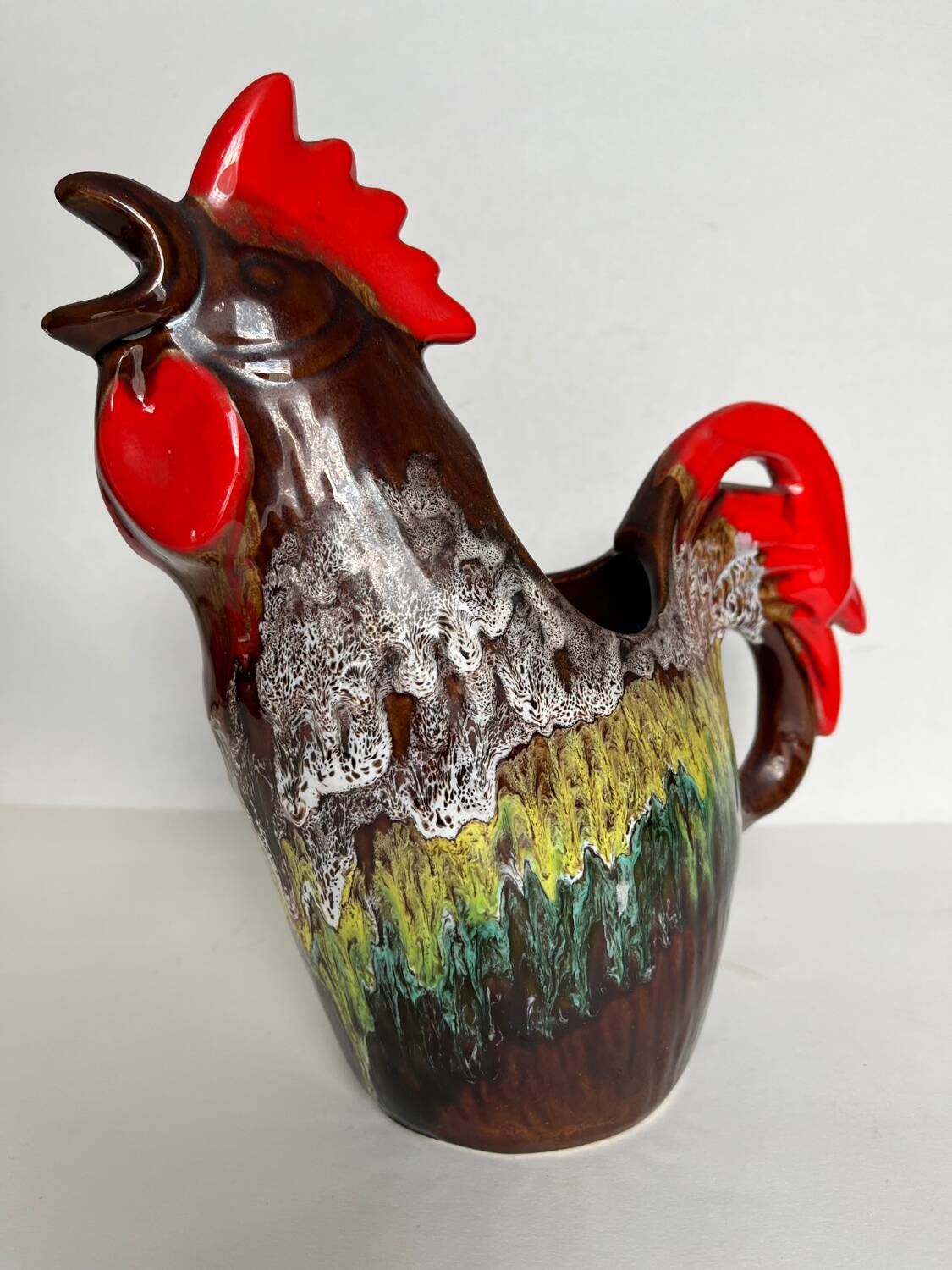 Vintage zoomorphic slip pitcher