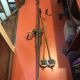 Pair of old skis and poles