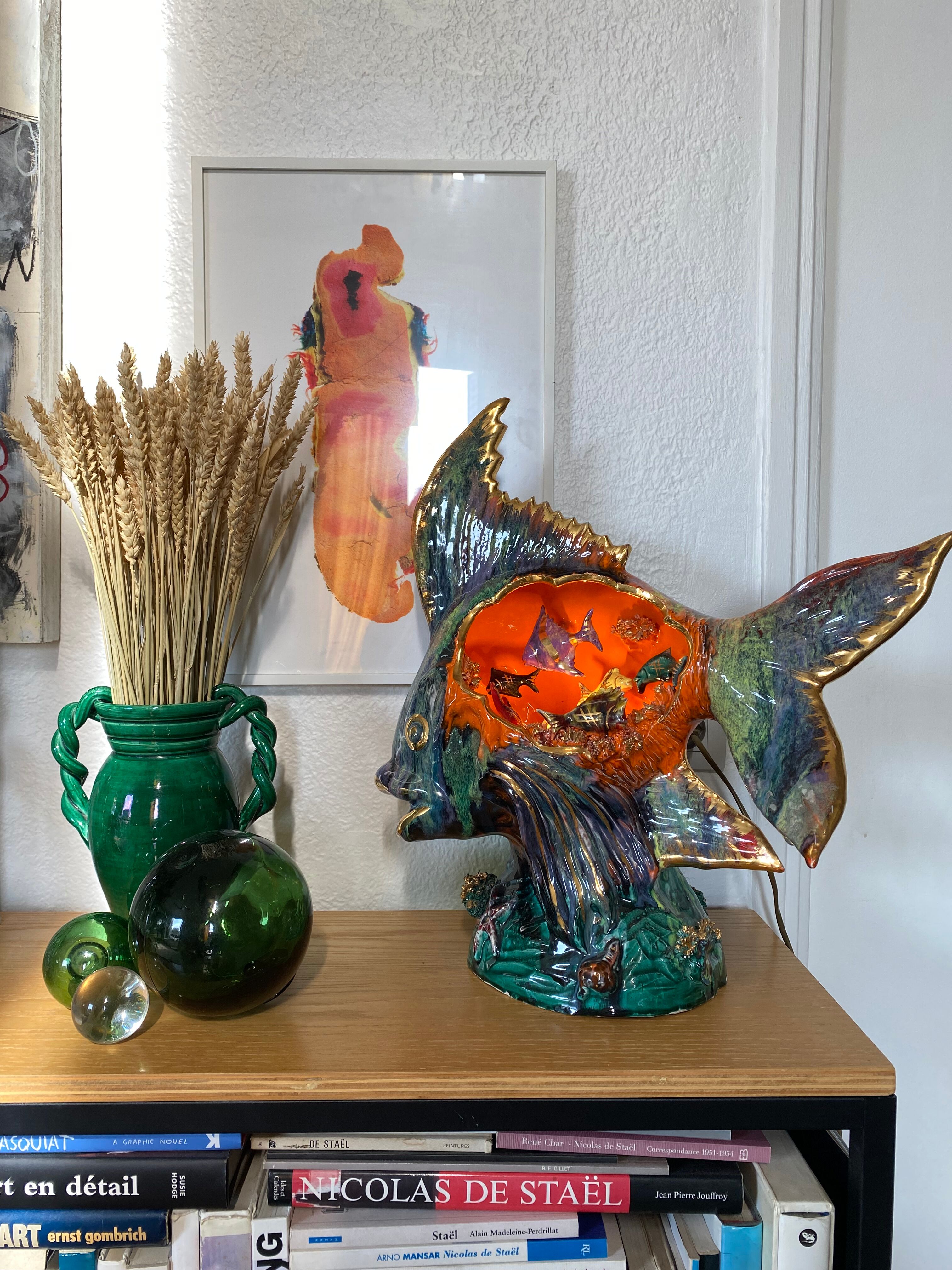 Lampe Vallauris poisson