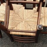 6 rustic Paillé chairs