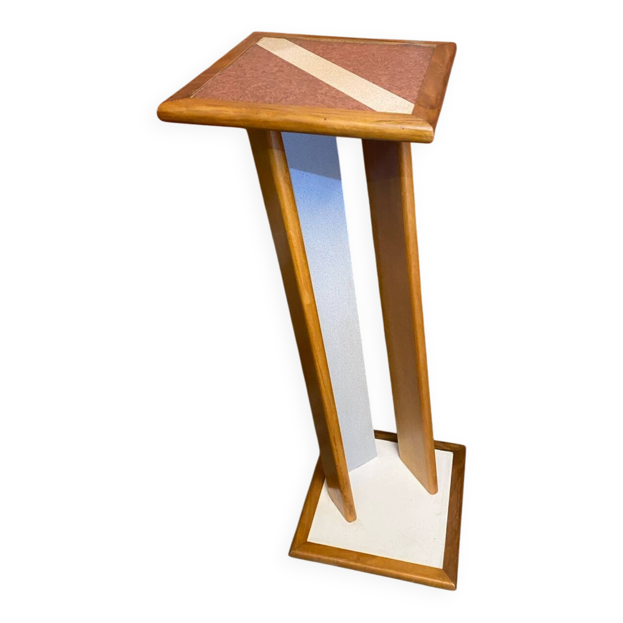 Vintage Reversible Wood Design Old Stool #D460