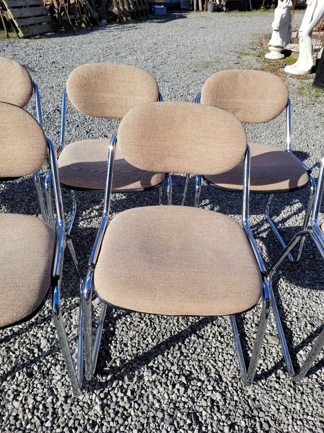 Set of 8 vintage office chairs
