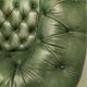 Former chesterfield green leather chair