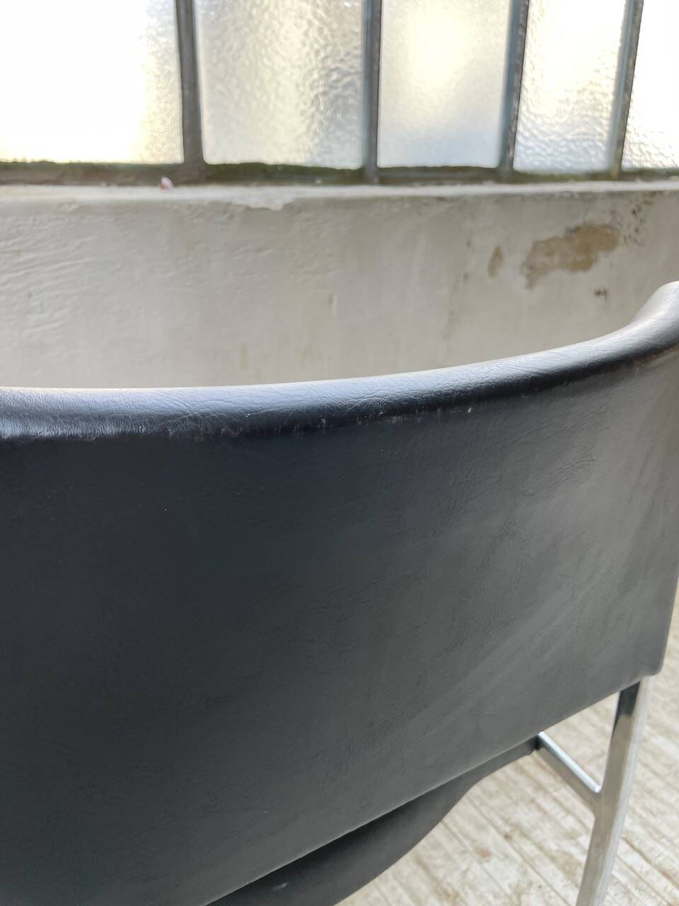 Pair of chrome office chairs