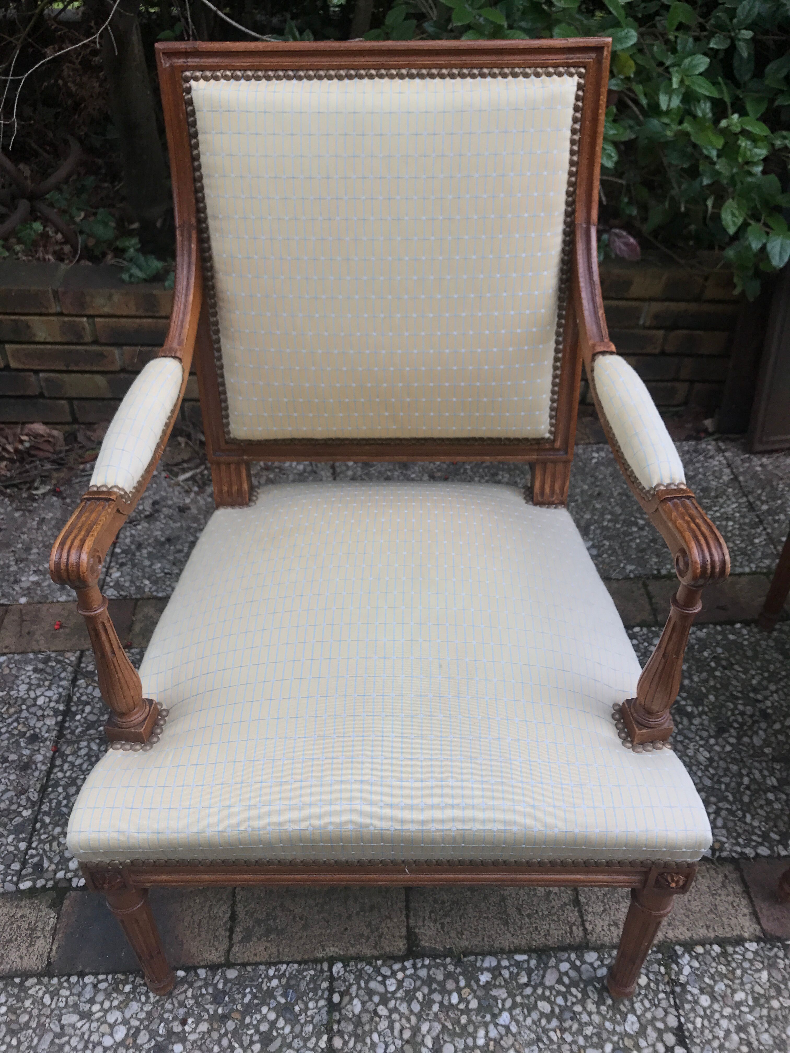 Pair of armchairs of style Louis XVI