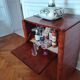 Antique bar cabinet on wheels