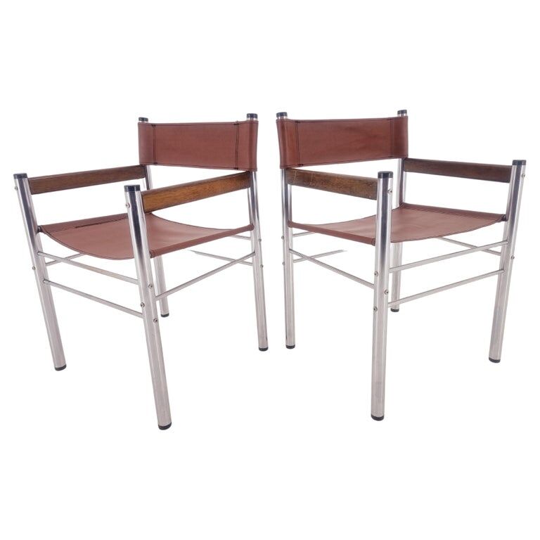 Pair of Rare Midcentury Tubular Design Armchairs, Germany, 1970s