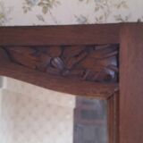 Oak art deco mirror door