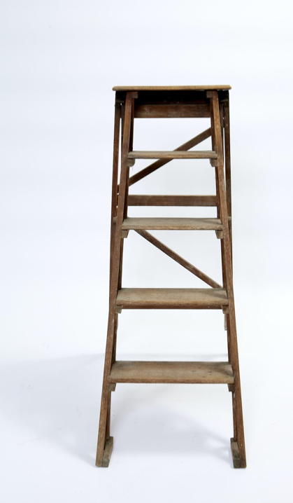 Old wooden painter stepladder
