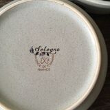 Salad bowl and 5 assorted hollow plates St-Amand Sologne