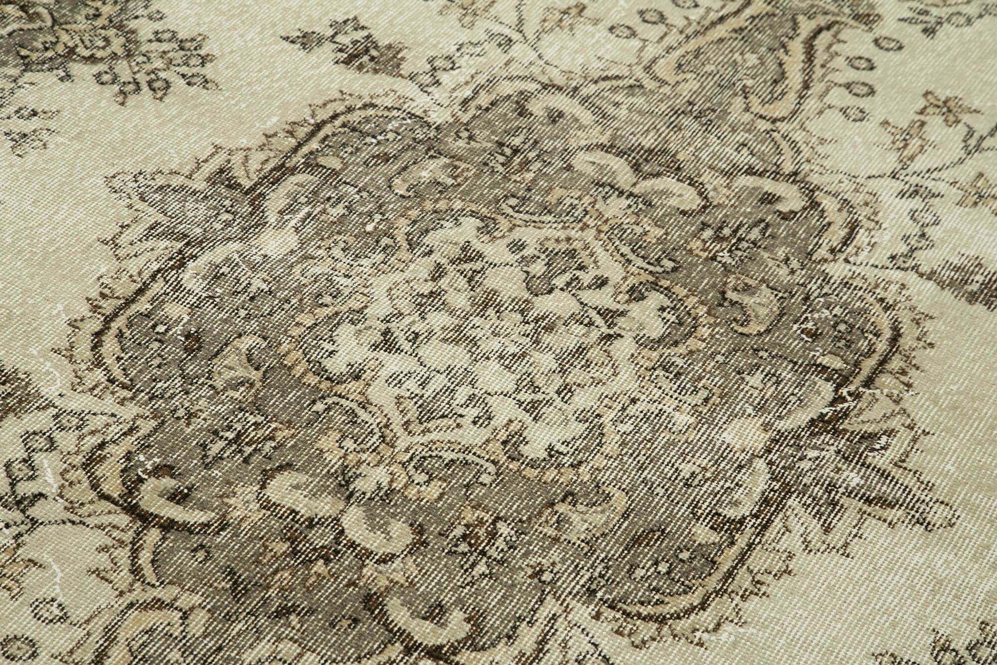 Tapis beige turc noué à la main 156 cm x 257 cm