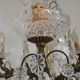 Lustre Rococo 8 lights in glass and antique bronze crystal 5199