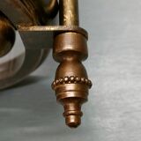 Patinated brass cage lantern, Louis XVI style, 70, France