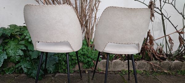 Paire de chaises tonneau 1950